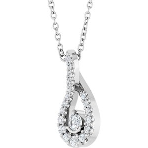 Sterling Silver 1/6 CTW Natural Diamond 16-18" Necklace