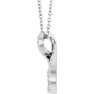 Platinum 1/6 CTW Natural Diamond 16-18" Necklace