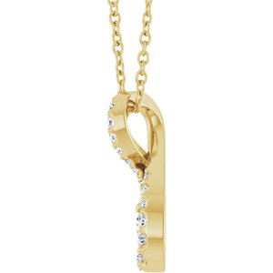 14K Yellow Gold 1/6 CTW Natural Diamond 16-18" Necklace