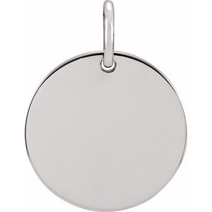 Sterling Silver Engravable Circle Charm/Pendant – image 3