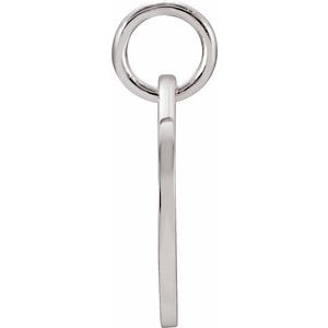 Sterling Silver Engravable Circle Charm/Pendant – image 2