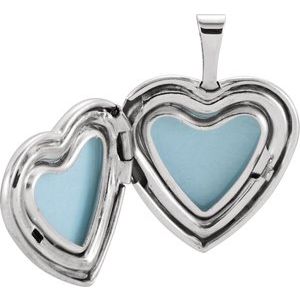 Enamel Roses & Cross Heart Locket