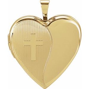 Heart Locket with Cross
