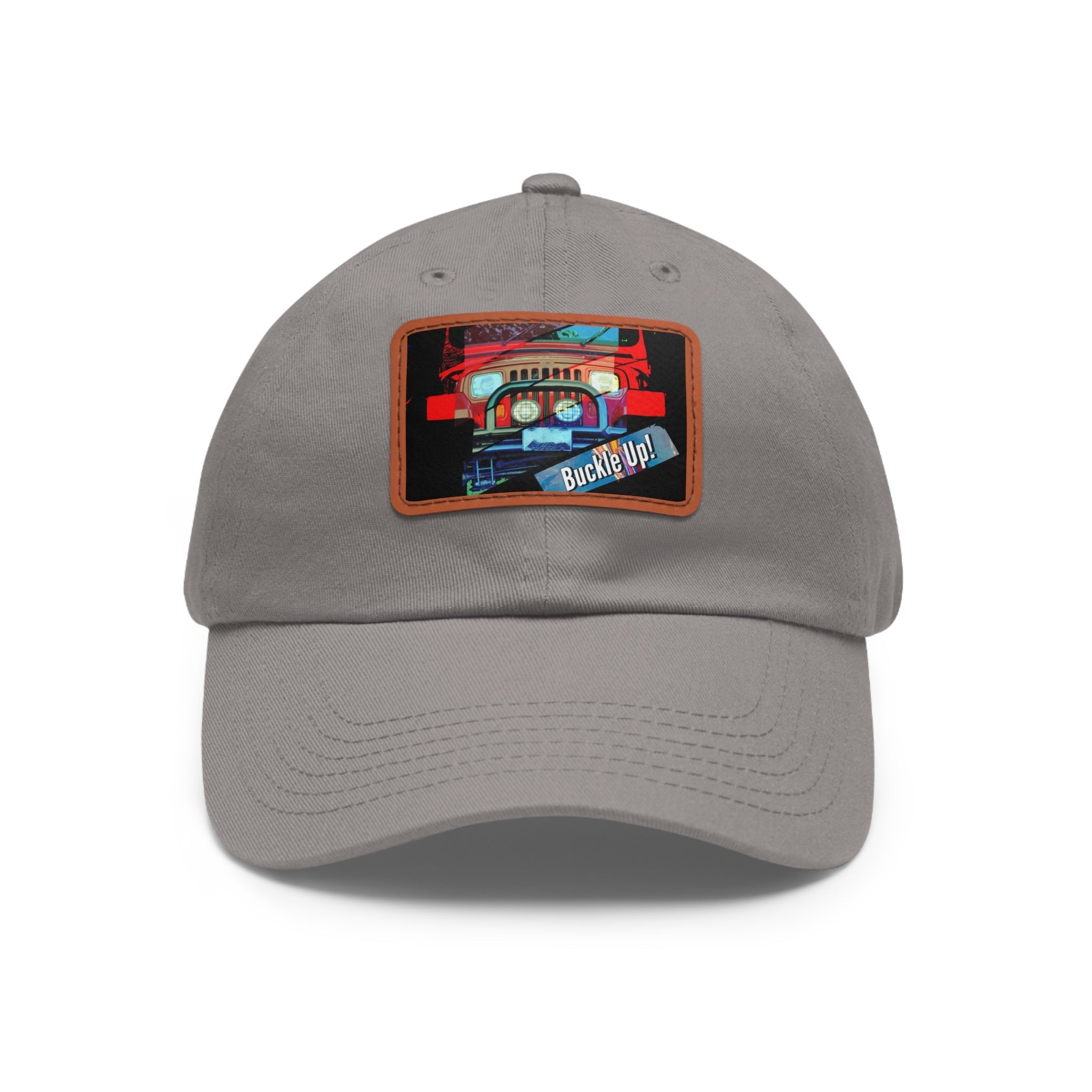 Buckle Up!  4 Wheel Drive Hat with Rectangle Leather Patch