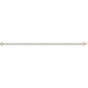 10K Yellow Gold Imitation White Cubic Zirconia 7" Line Bracelet