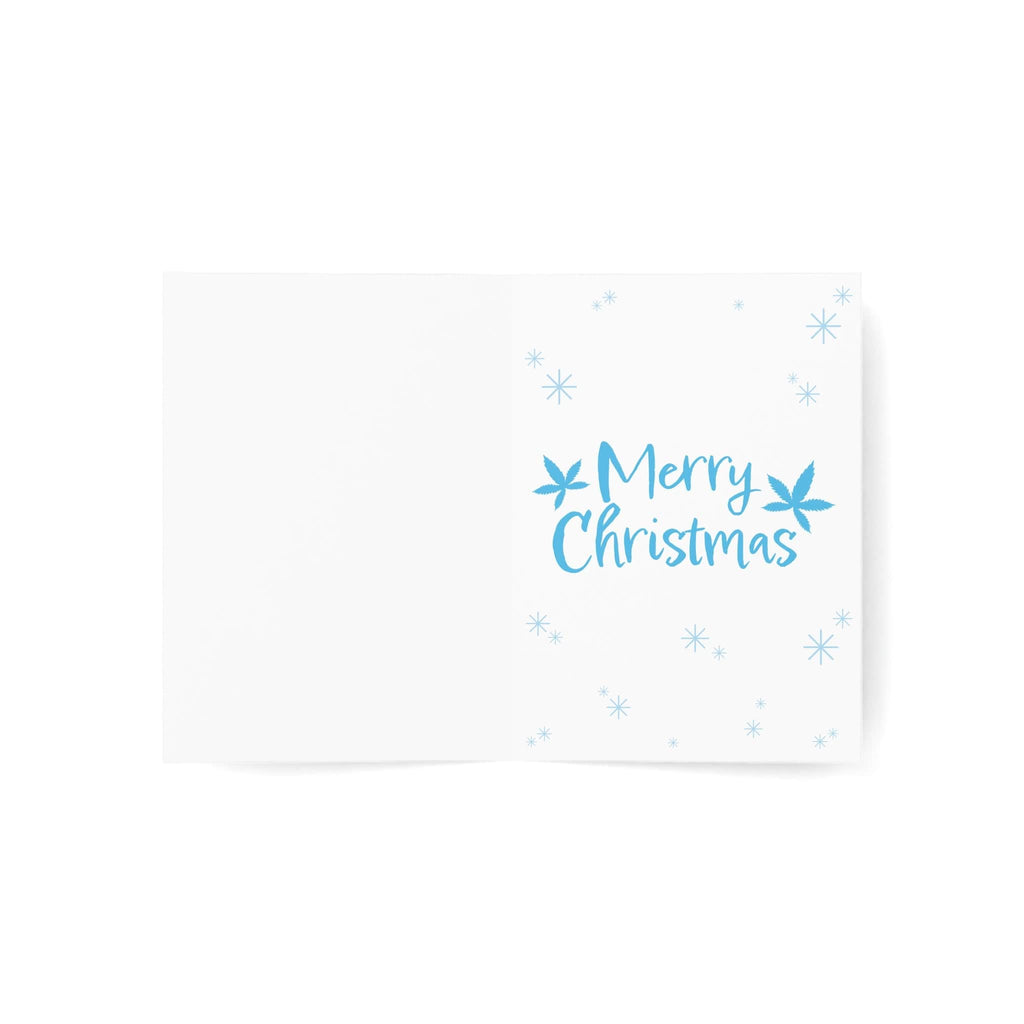 Potted Christmas Marijuana Plant Merry Christmas Greeting Cards (1, 10, 30, and 50pcs)