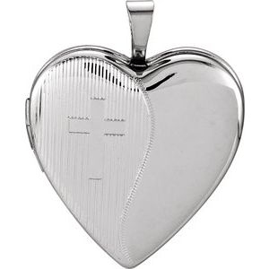 Heart Locket with Cross