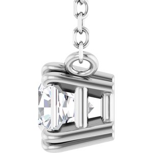 Platinum 1/2 CT Lab-Grown Diamond Solitaire 18" Necklace