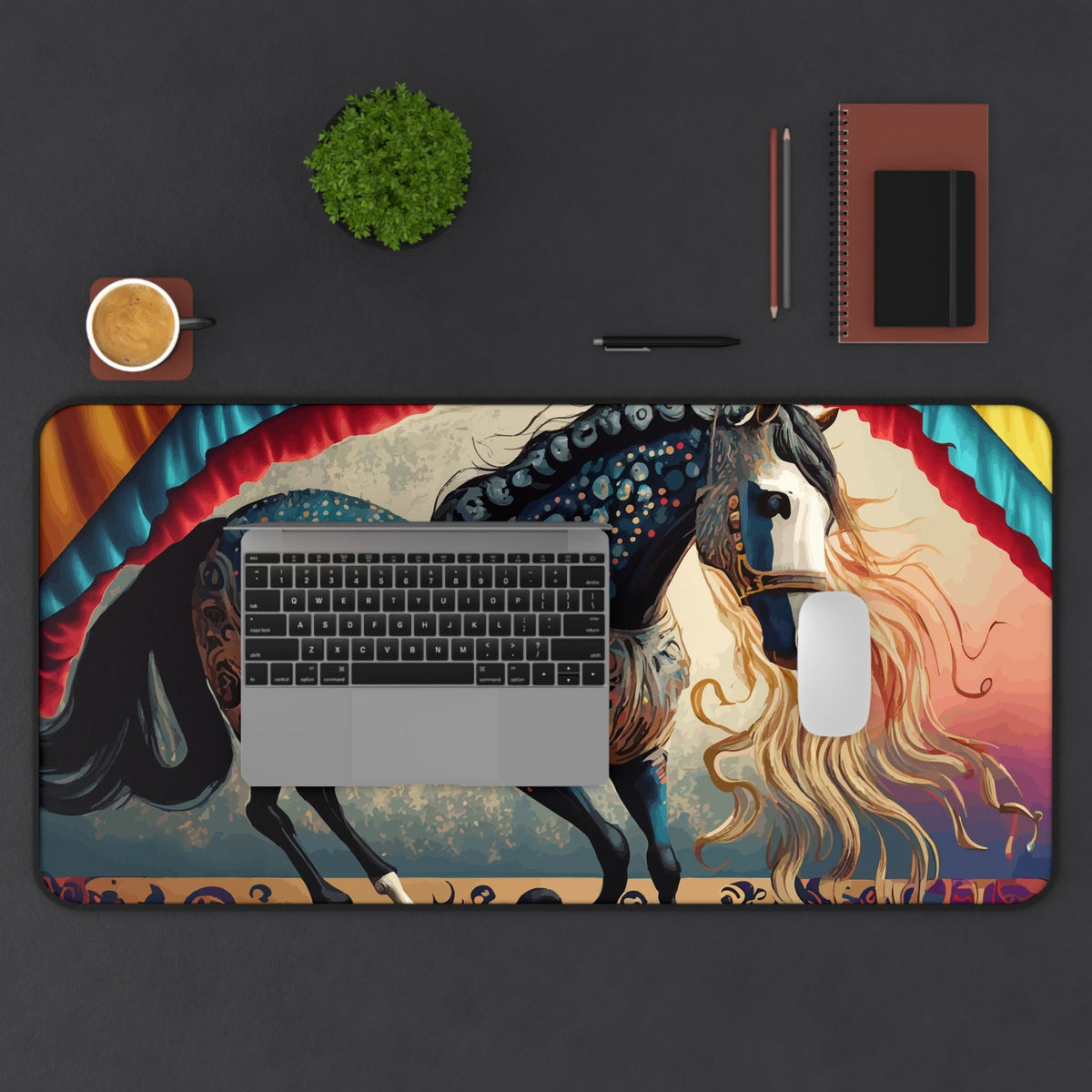 Bejeweled Horse Design Large Desk Mats
