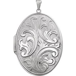 Engravable Embossed Oval Locket