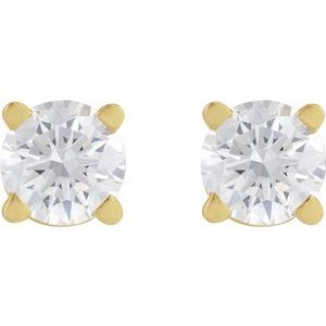 14K Yellow Gold 1/6 CT Lab-Grown Diamond  Earring