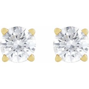 14K Yellow Gold 1/2 CT Lab-Grown Diamond Earring – image 2