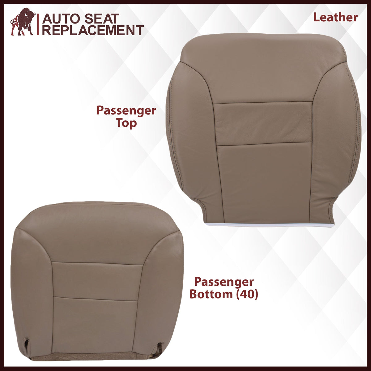 1995-1999 Chevy Tahoe/Suburban/Silverado Seat Cover in Tan (60/40 Bench Bottoms): Choose your options