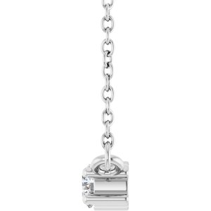 Platinum 1/5 CTW Lab-Grown Diamond Three-Stone 18" Necklace