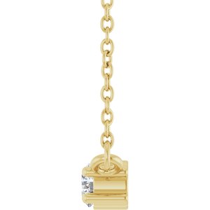 14K Yellow Gold 1/5 CTW Natural Diamond Three-Stone 18" Necklace