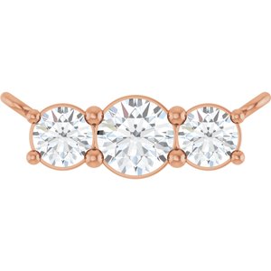 14K Rose Gold 1/2 CTW Lab-Grown Diamond Necklace Center
