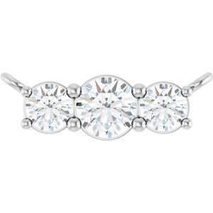 Platinum 1/2 CTW Natural Diamond Necklace Center