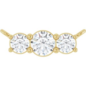 14K Yellow Gold 1/2 CTW Lab-Grown Diamond Necklace Center