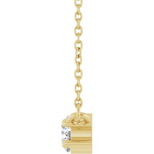 14K Yellow Gold 1/2 CTW Natural Diamond Three-Stone 18" Necklace