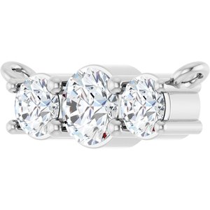 Platinum 1/2 CTW Natural Diamond Necklace Center