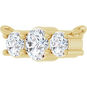 14K Yellow Gold 1/2 CTW Lab-Grown Diamond Necklace Center