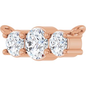14K Rose Gold 1/2 CTW Natural Diamond Necklace Center