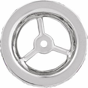 14K White Gold Natural Perdiot Roundel