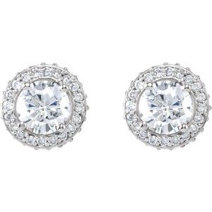 14K White Gold 1 1/3 CTW Natural Diamond Earrings – image 2