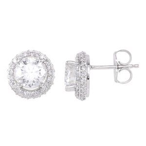 14K White Gold 1 7/8 CTW Natural Diamond Earrings