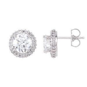 14K White Gold 2 3/8 CTW Natural Diamond Earrings