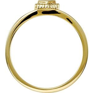 14K Yellow Gold 1/10 CTW Natural Diamond Family Stackable Ring