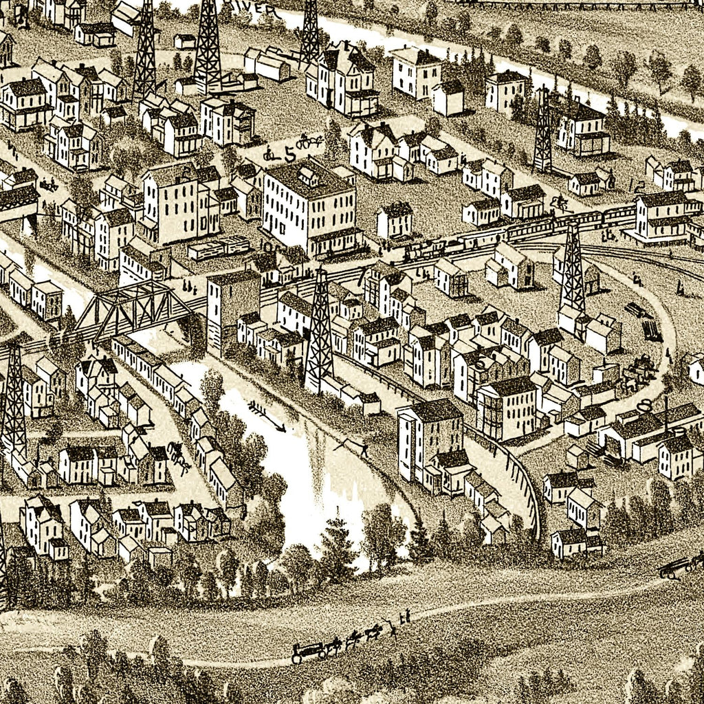 Vintage Map of Cairo, West Virginia 1899