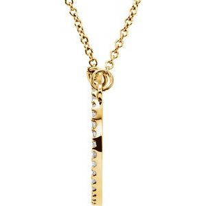 14K Yellow Gold 1/5 CTW Lab-Grown Diamond Circle 16" Necklace
