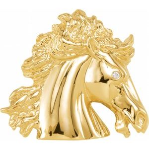 10K Yellow Gold The Magnificent Lipizzaner Pendant