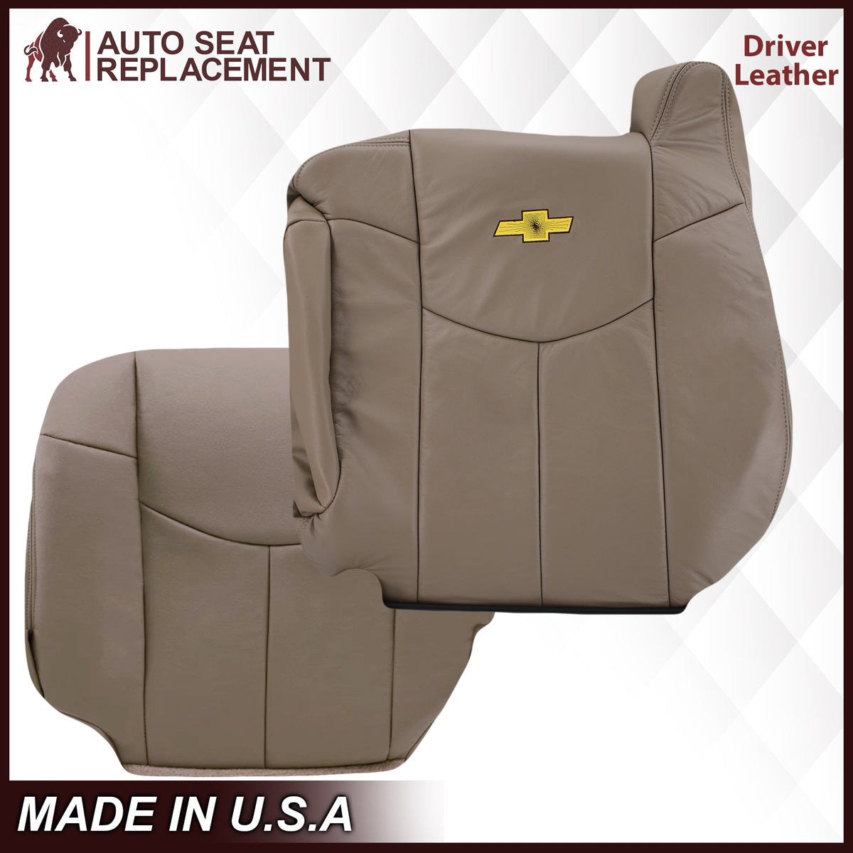 2002 Chevy Avalanche Seat Cover in Medium Neutral Tan: Choose From Variations