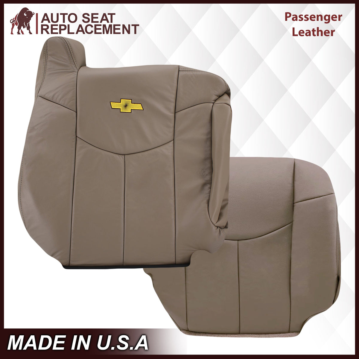 2002 Chevy Avalanche Seat Cover in Medium Neutral Tan: Choose From Variations