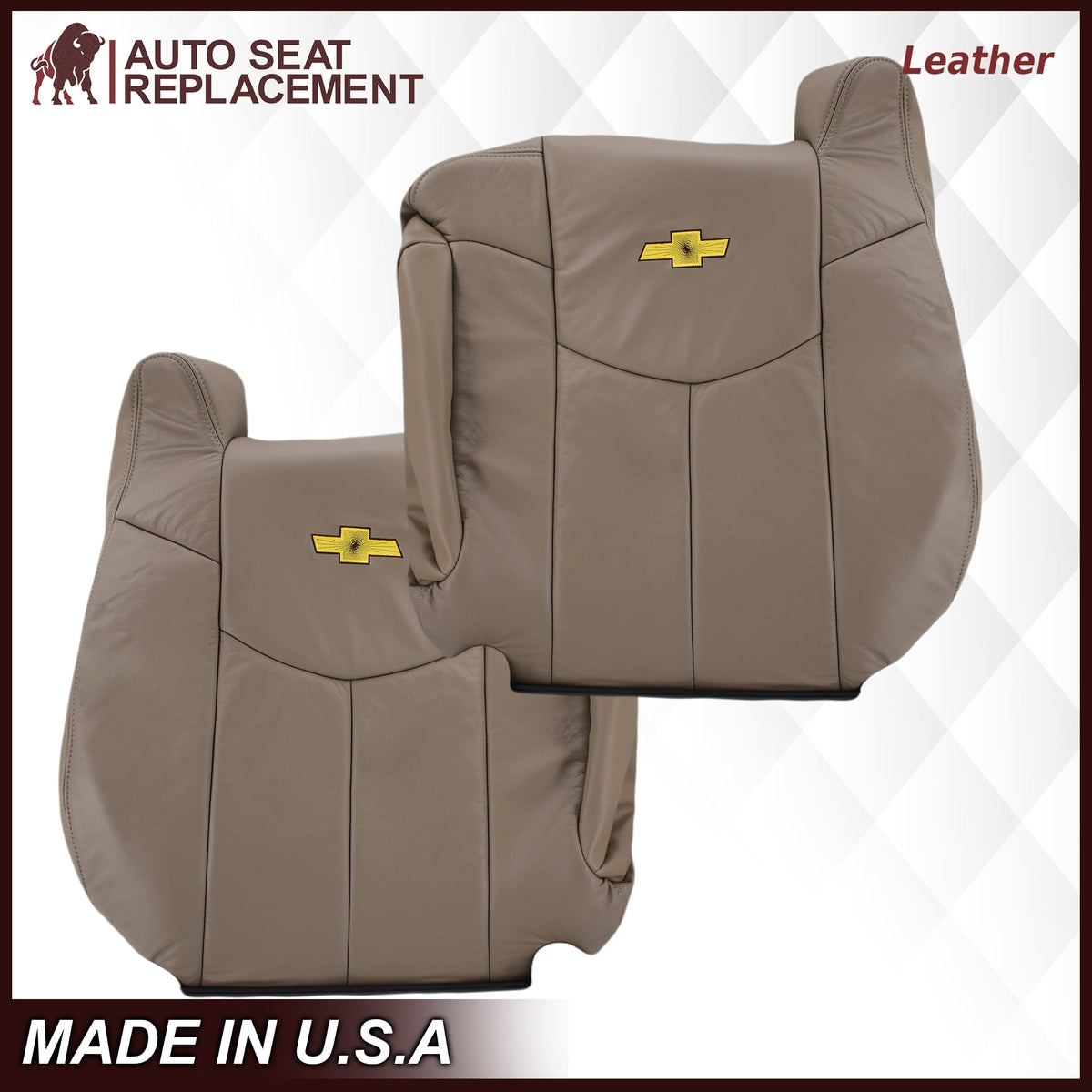 2002 Chevy Avalanche Seat Cover in Medium Neutral Tan: Choose From Variations