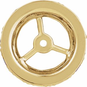 14K Yellow Gold Natural Amethyst Roundel