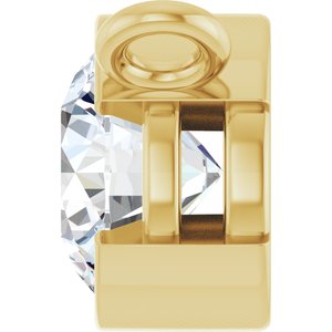 14K Yellow Gold 1/2 CT Lab-Grown Diamond Necklace Center