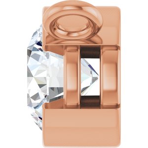 14K Rose Gold 1/2 CT Natural Diamond Necklace Center