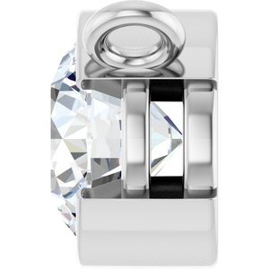 14K White Gold 5/8 CT Lab-Grown Diamond Necklace Center