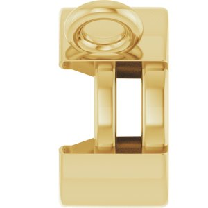 18K Yellow Gold 5.5 mm Round Half-Bezel Solitaire Necklace Center