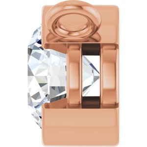 14K Rose Gold 5/8 CT Lab-Grown Diamond Necklace Center