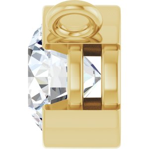 14K Yellow Gold 5/8 CT Lab-Grown Diamond Necklace Center
