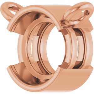 18K Rose Gold 5.5 mm Round Half-Bezel Solitaire Necklace Center