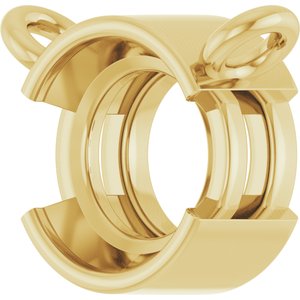 10K Yellow Gold 5.5 mm Round Half-Bezel Solitaire Necklace Center