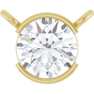 14K Yellow Gold 5/8 CT Lab-Grown Diamond Necklace Center