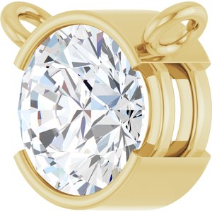 14K Yellow Gold 3/4 CT Lab-Grown Diamond Necklace Center