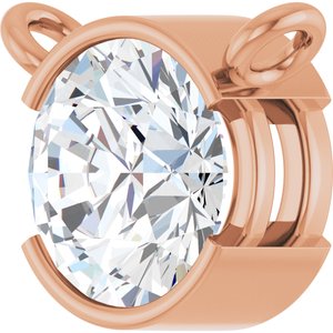 14K Rose Gold 3/4 CT Lab-Grown Diamond Necklace Center