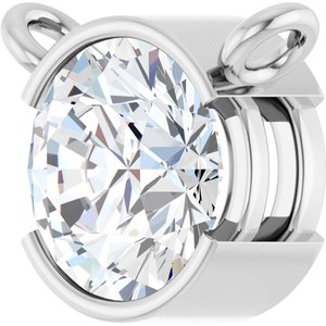 Platinum 3/4 CT Lab-Grown Diamond Necklace Center